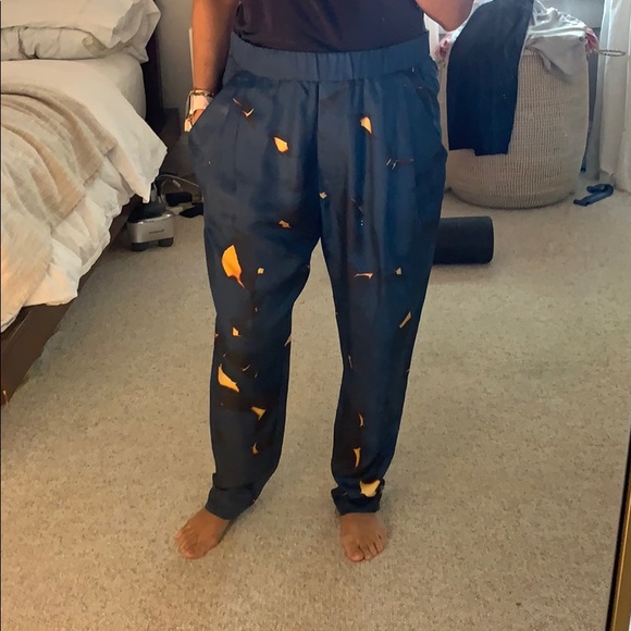 3.1 Phillip Lim Printed Silk Slouchy Trousers - Picture 1 of 5